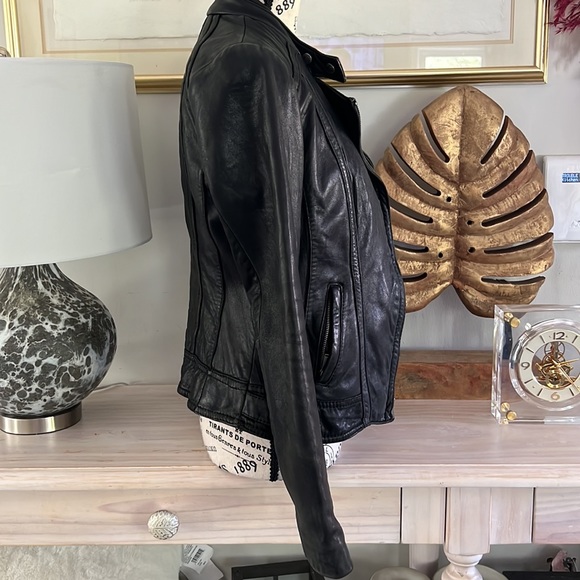 Bike sexy 100% genuine leather jacket by Michael Kors - Picture 5 of 15